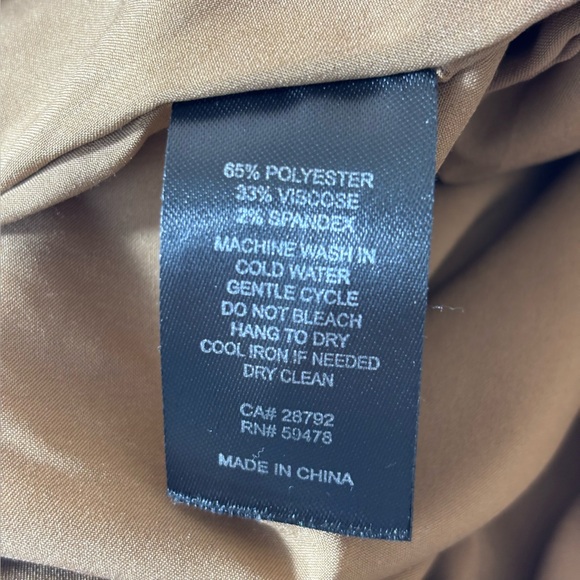 Rachel Zoe Mini Skirt Faux Wrap Side Tie Versatile Chic Subtle Pattern Brown 6 - Picture 8 of 11